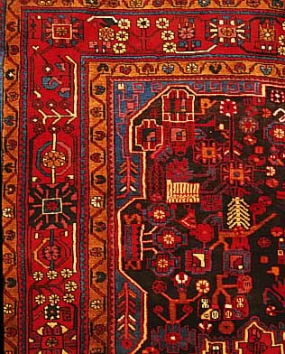Wagireh,Nahawand,Persien ca 140 x 110 cm. Flor Wolle.
