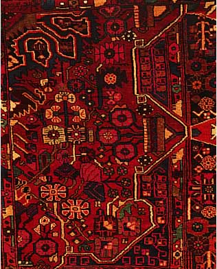 Wagireh,Nahawand,Persien ca 125 x 90 cm. Flor Wolle.