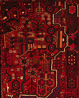 Wagireh,Nahawand,Persien ca 130 x 95 cm. Flor Wolle.