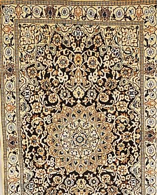 Nain,Persien ca 194 x 117 cm. Flor Wolle mit Seide.