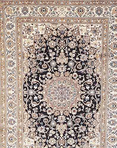 Nain,Persien ca 292 x 200 cm. Flor Wolle mit Seide.