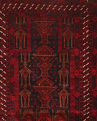 Gaudili,Afghanistan.ca 121 x 84 cm. Wolle auf Wolle.