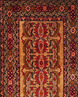 Taymani,Afghanistan.ca 138 x 88 cm. Wolle auf Wolle.