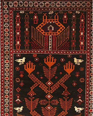 Taymani,Afghanistan.ca 145 x 85 cm. Wolle auf Wolle.