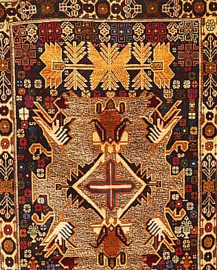 zakini,Afghanistan.ca 143 x 87 cm. Wolle auf Wolle.