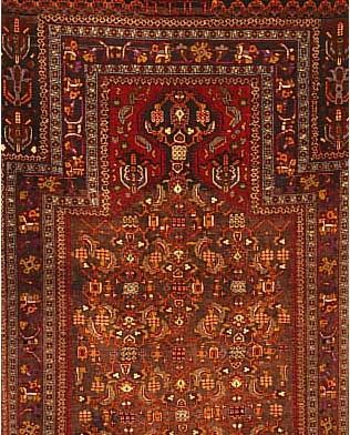 Dochtargazi,Afghanistan.ca 131 x 89 cm. Wolle auf Wolle.