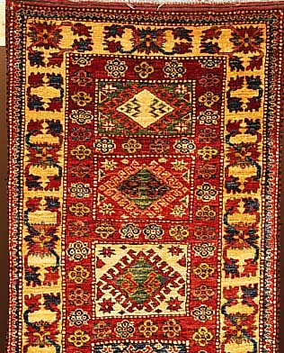Kazak(neu geknüpft).ca 308 x 77 cm. Wolle auf Wolle.gute Qualität.