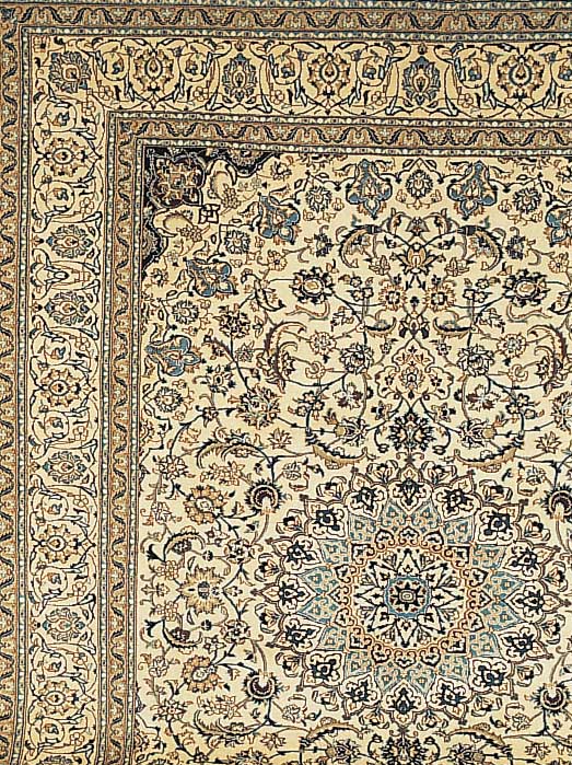 Nain,Persien ca 402 x 293 cm. Flor Wolle mit Seide.