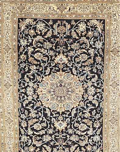 Nain,Persien ca 287 x 200 cm. Flor Wolle mit Seide.
