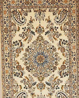 Nain,Persien ca 164 x 105 cm. Flor Wolle mit Seide.