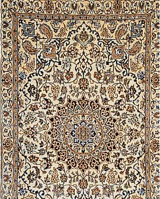 Nain,Persien ca 182 x 113 cm. Flor Wolle mit Seide.