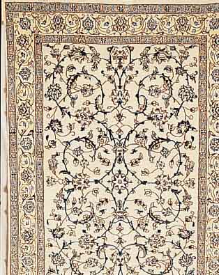 Nain,Persien ca 196 x 130 cm. Flor Wolle mit Seide.