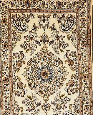 Nain,Persien ca 171 x 106 cm. Flor Wolle mit Seide.