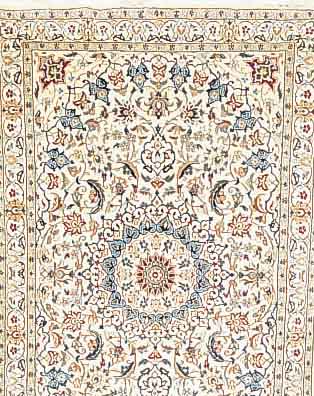 Nain,Persien ca 177 x 110 cm. Flor Wolle mit Seide.