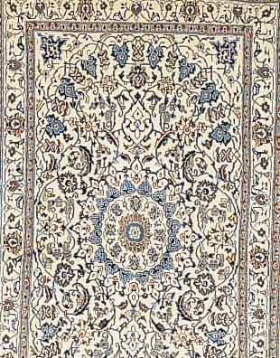 Nain,Persien ca 187 x 112 cm. Flor Wolle mit Seide.
