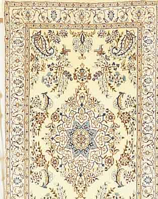 Nain,Persien ca 184 x 103 cm. Flor Wolle mit Seide.