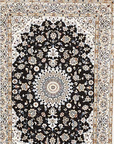 Nain fein,Persien ca 150 x 100 cm. Flor Korkwolle mit Seide.ca 900.000 Kn/qm.