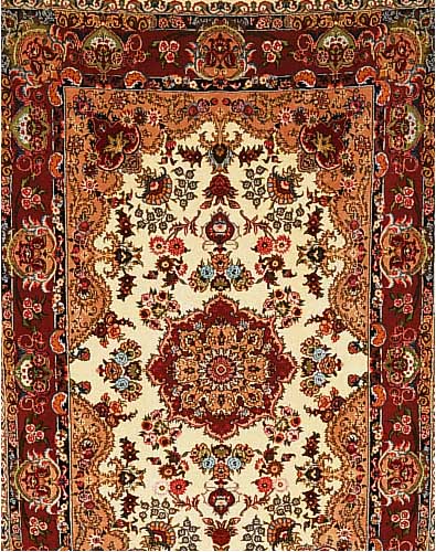 Kaschmar fein,Persien ca 185 x 121 cm. Korkwolle m.u.auf Seide.ca 500.000 Kn/qm.