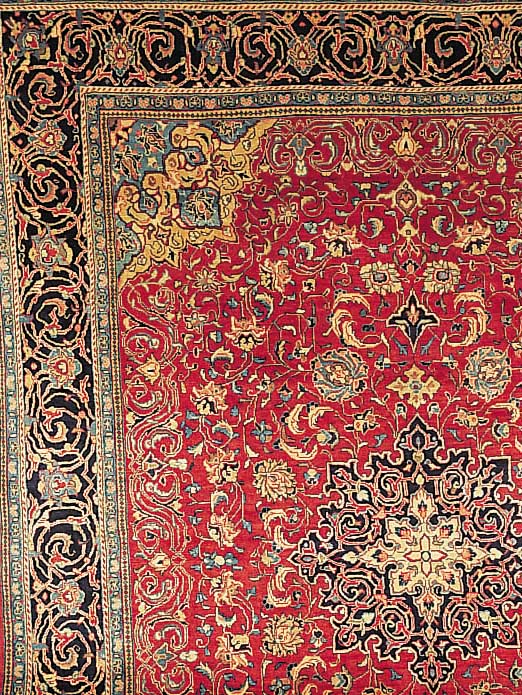 Sarogh,Persien ca 410 x 298 cm. Flor Wolle.