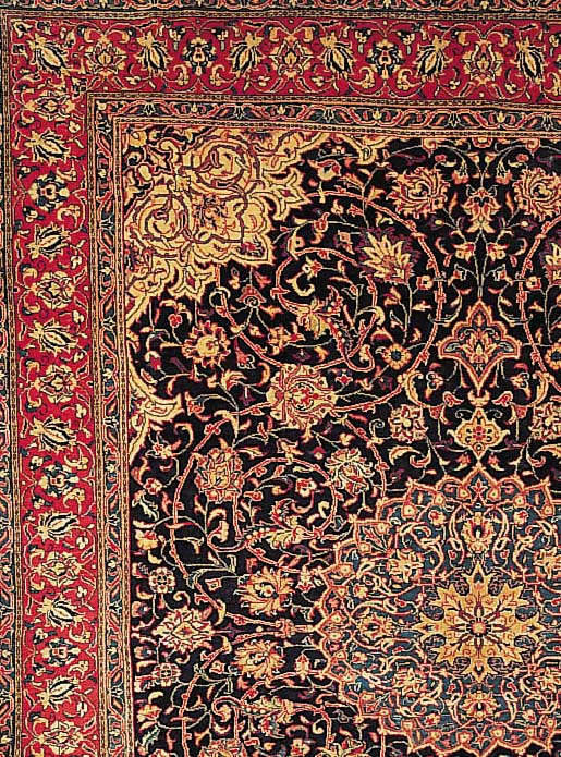 Sarogh,Persien ca 393 x 307 cm. Flor Wolle.