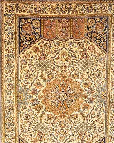 Ghom,Persien ca 314 x 204 cm. Flor Wolle mit Seide.ca 40 Jahre.