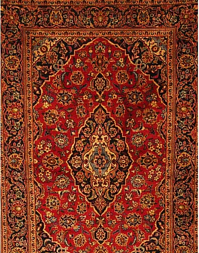 Keschan,Persien ca 244 x 137 cm. Flor Wolle.