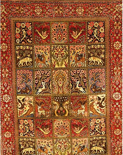 Sarogh,Persien ca 218 x 129 cm. Flor Wolle.