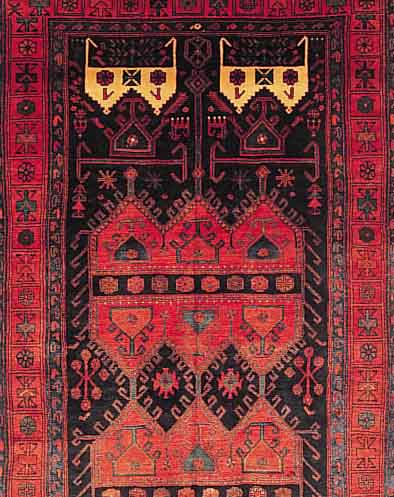Kordi,Persien ca 287 x 147 cm. Flor Wolle.