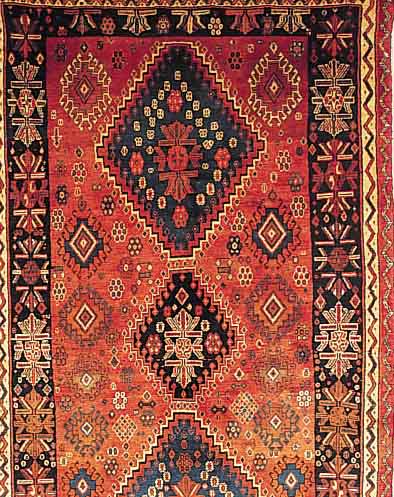 Ghaschgai,Persien ca 278 x 164 cm. Wolle auf Wolle.