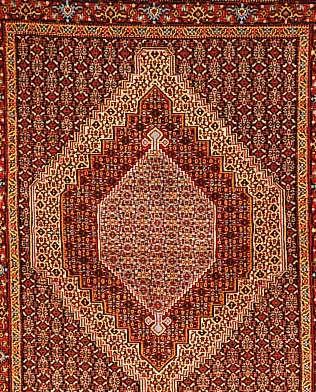 Senneh,Persien ca 163 x 127 cm. Flor Wolle.