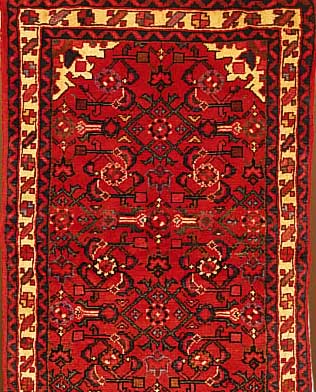 Hosseinabad,Persien ca 390 x 80 cm. Flor Wolle.