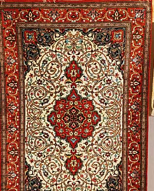 Ghom seide,Persien ca 121 x 79 cm. reine naturseide.ca 900.000 Kn/qm.