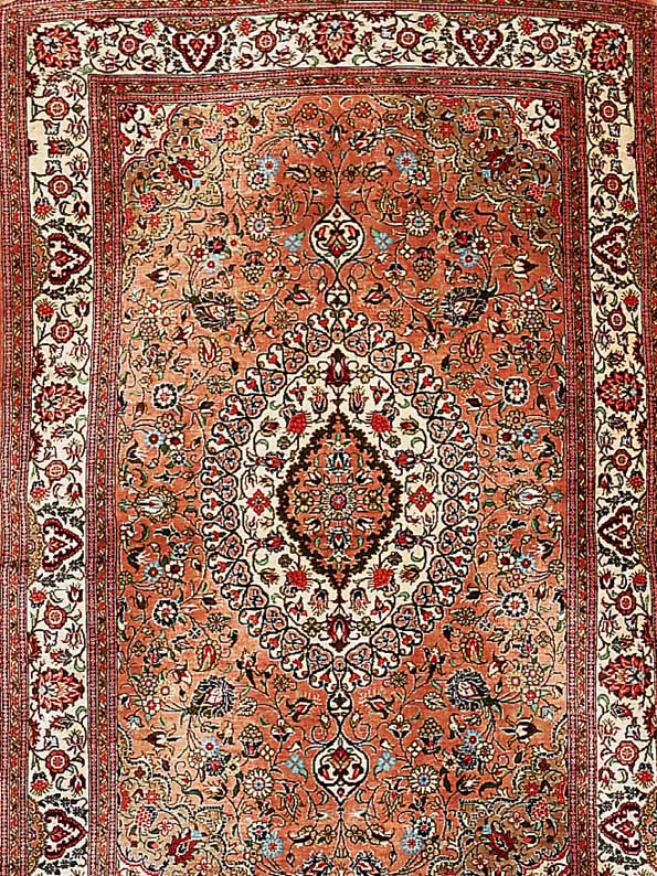 Ghom seide,Persien ca 122 x 79 cm. reine naturseide.ca 900.000 Kn/qm.