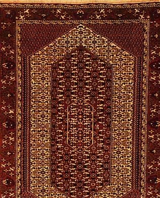 Ghochan,Persien ca 185 x 137 cm. Wolle auf Wolle.