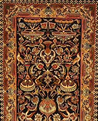 Kaschmar,Persien ca 148 x 100 cm. Flor Wolle mit Seide.