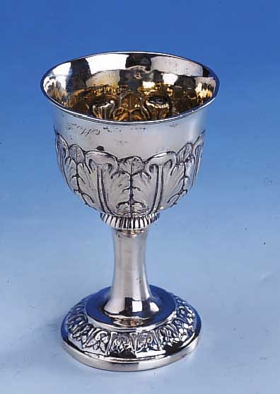 BECHER, KOPENHAGEN DAT. 1832, MEISTERMARKE HEINRICH OTTO, 830ER SILBER, INNENVERGOL- DET, WARDEINMARKE CHRISTIAN OLSON MöLLER 1831-1840, ...
