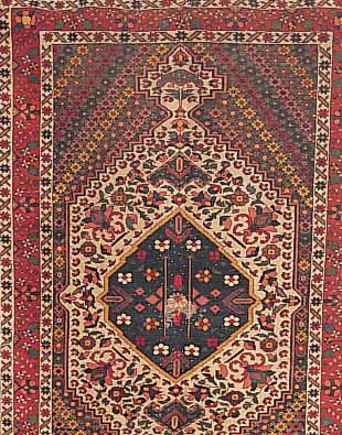 BACHTIAR,PERSIEN CA.205 X 129 CM. EHZ.5 UM 1930. FLOR WOLLE