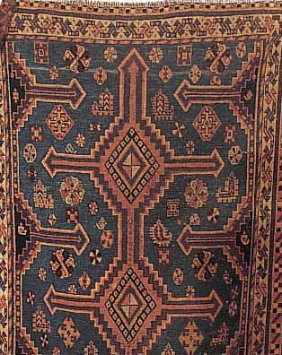 CHAMSEH, PERSIEN, 155 X 108CM, EHZ 4 WOLLE AUF WOLLE, UM 1930