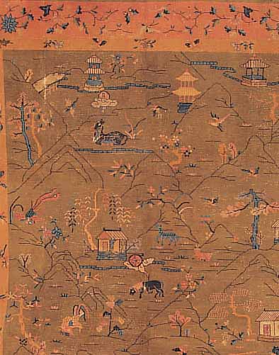 CHINA, 350 X 275CM, EHZ 4 FLOR WOLLE, SAMMLERSTüCK, UM 1925