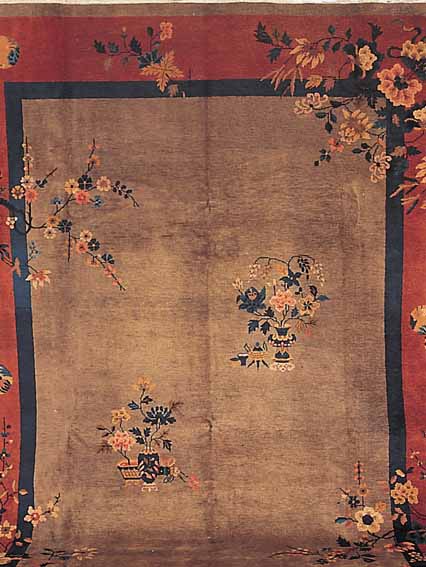 CHINA CA.353 X 275 CM. EHZ.4 UM 1920 FLOR WOLLE