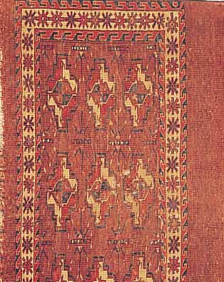 YOMUTH TSCHOWAL, PERSIEN, 107 X 65CM, EHZ 5WOLLE AUF WOLLE, UM 1910