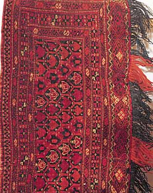 TEKKE TASCHENFRONT, PERSIEN, 114 X 46CM, EHZ 4, WOLLE AUF WOLLE, UM1910