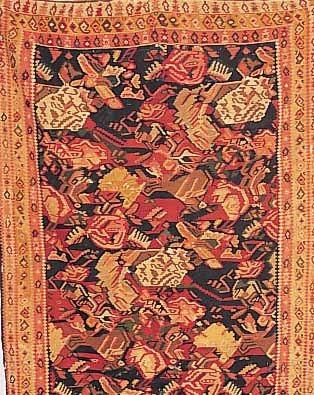 BIDJAR-KELIM, PERSIEN, 193 X 130CM, EHZ 4 WOLLE AUF WOLLE, UM 1920