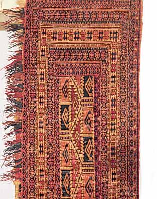 PENDEH (TEKKE), TASCHENFRONT, 115 X 37CM, EHZ 4, WOLLE AUF WOLLE, UM 1900