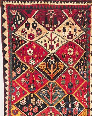 ARMANIBAF GABBEH, PERSIEN, 307 X 142CM, EHZ 3, FLOR WOLLE, CA.50 JAHRE