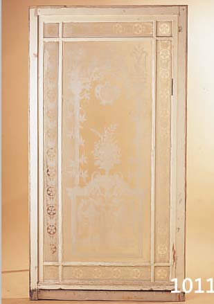 DREI FENSTER, DEUTSCH, UM 1890-1900, REICH GEäTZTE GLASSCHEIBEN MIT FLORALEM UND ORNAMENTALEM DEKOR, IN DEN ORIG. HOLZRAHMEN, ...