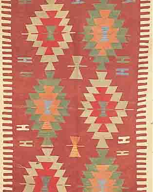 KELIM, TüRKEI, 235 X 169CM, EHZ 2 WOLLE AUF WOLLE, CA.30 JAHRE