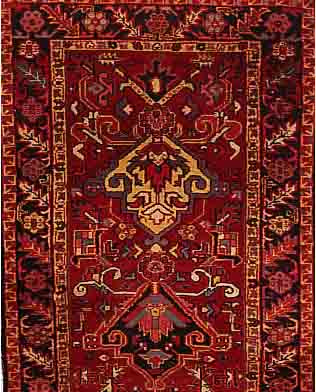 HERIZ, PERSIEN, 390 X 104CM, EHZ 3-4 FLOR WOLLE, CA.50 JAHRE