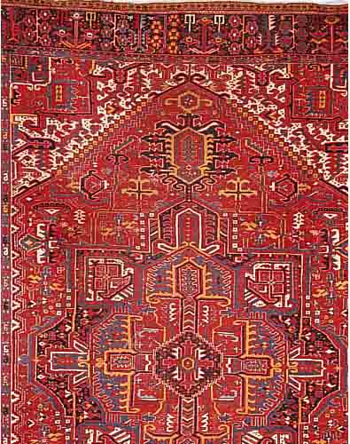 HERIZ, PERSIEN, 390 X 275CM, EHZ 5 FLOR WOLLE, CA.70 JAHRE, 2.L?CHER
