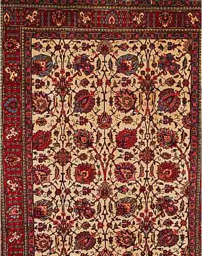 TÄBRIZ, PERSIEN, 318 X 230CM, EHZ 3 FLOR WOLLE , CA.40 JAHRE